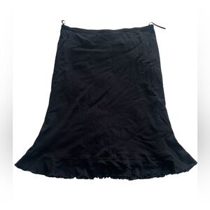 Black ruffle hem skirt
